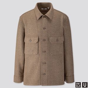Uniqlo U long sleeve fleece shirt jacket